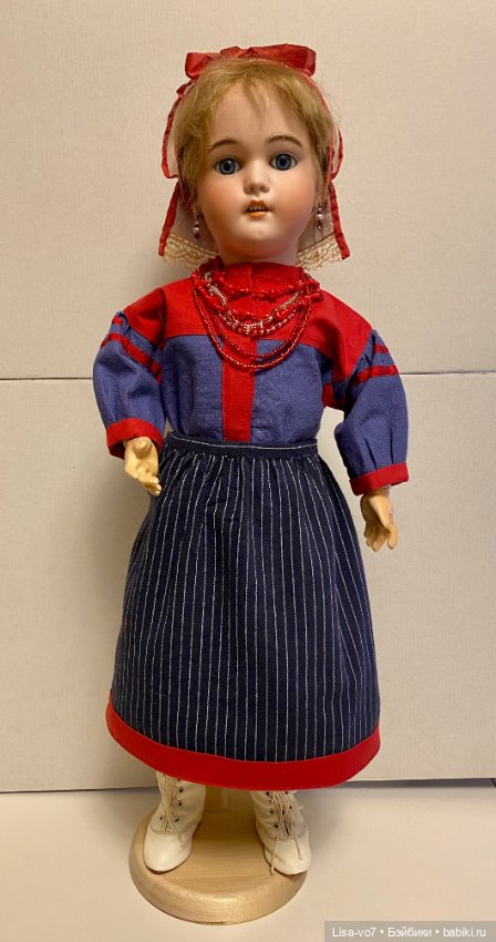 Кукольный костюм в русском стиле по антикварному примеру (фото 10)