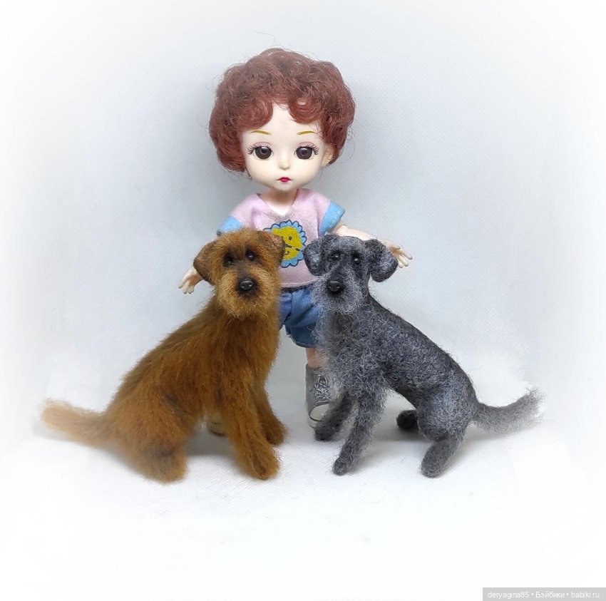 Дворняжка — Валяные игрушки из шерсти: сухое валяние