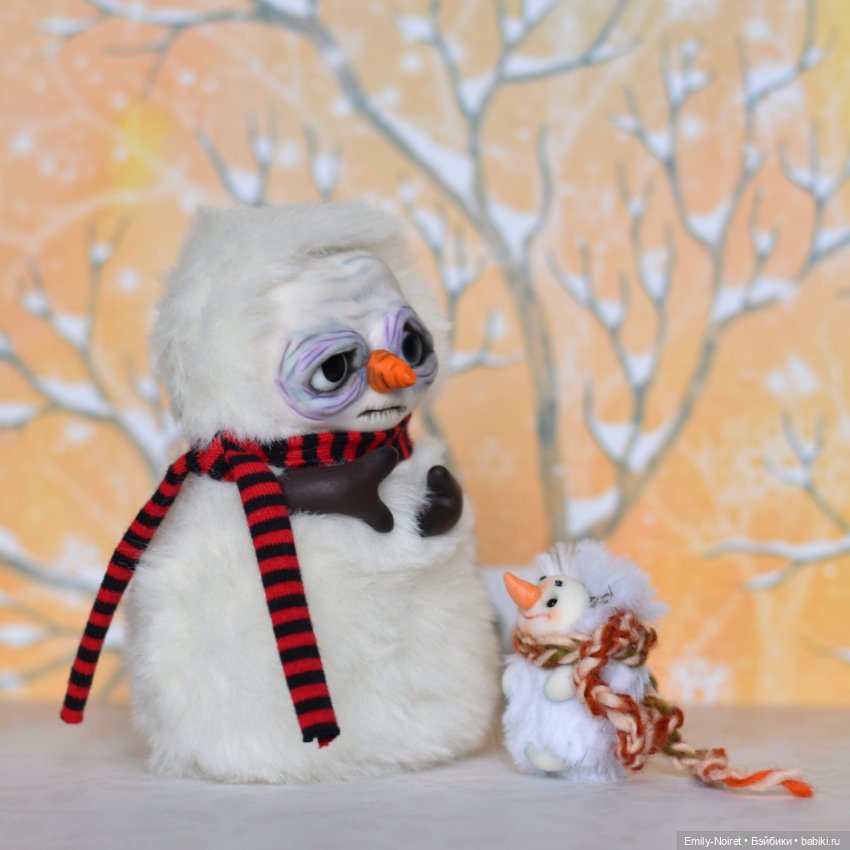 Снеговики — Домашние фото авторских игрушек: Тедди (фото 3)
