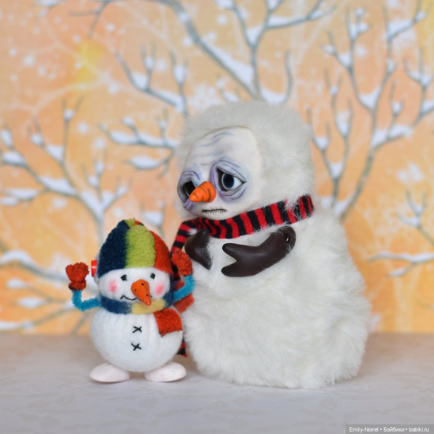 Снеговики — Домашние фото авторских игрушек: Тедди (фото 2)