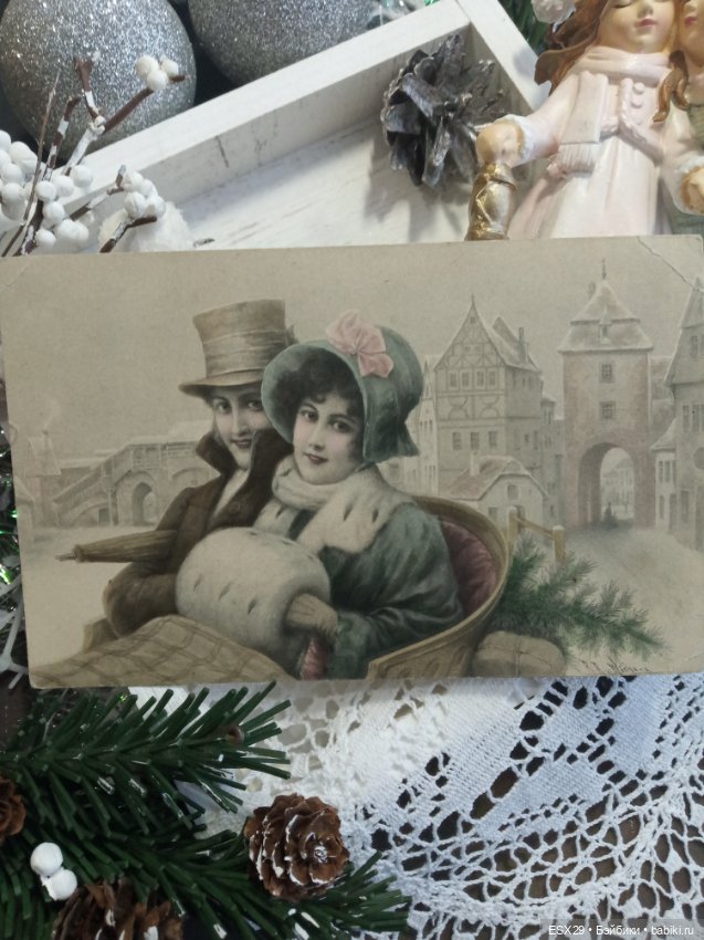 Рождество на старинных открытках. Часть 4
