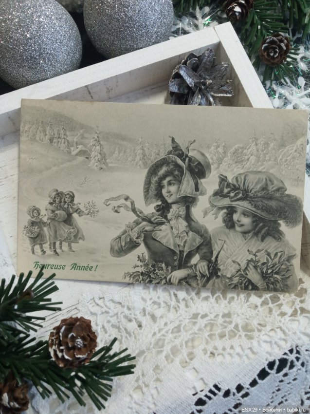 Рождество на старинных открытках. Часть 4 (фото 10)