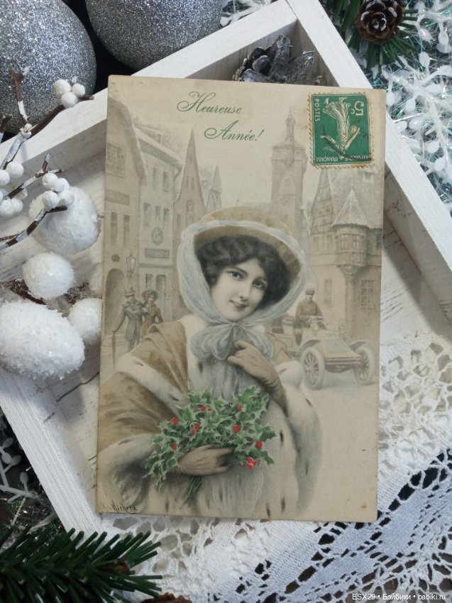 Рождество на старинных открытках. Часть 4 (фото 4)