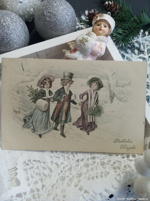Рождество на старинных открытках. Часть 4