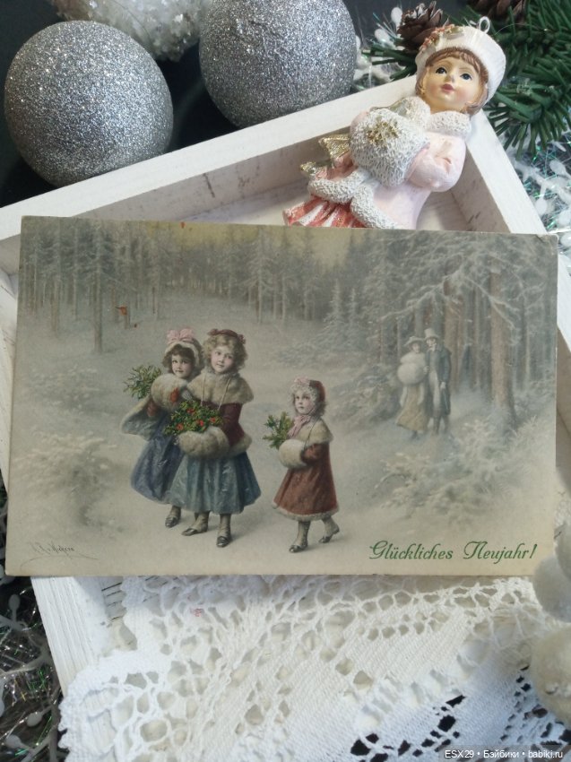 Рождество на старинных открытках. Часть 4