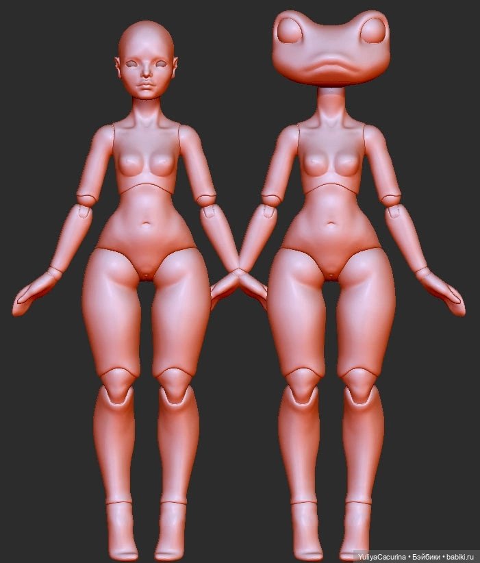 Лягушка на принтере — Авторские шарнирные куклы своими руками: лепка (фото 4)