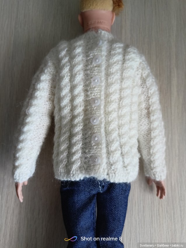 Аранский свитер для кена — Одежда и обувь для кукол своими руками: фото (фото 2)