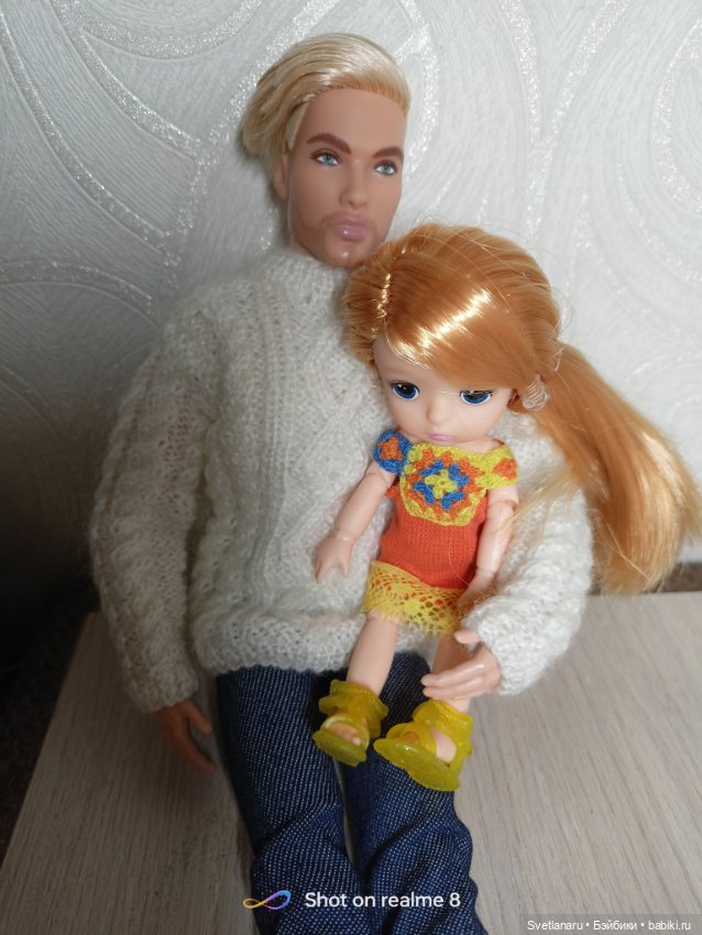 Аранский свитер для кена — Одежда и обувь для кукол своими руками: фото (фото 5)