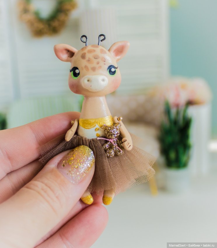 💛 Жирафик Лизи 💛 — Лепка авторских игрушек и папье (фото 2)