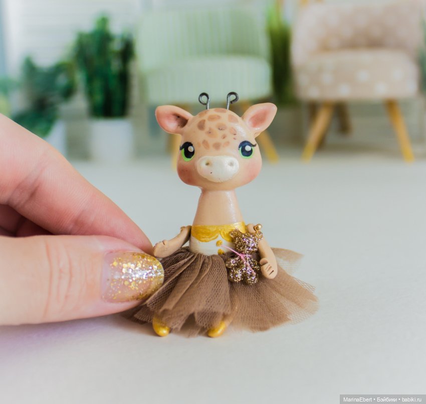 💛 Жирафик Лизи 💛 — Лепка авторских игрушек и папье (фото 5)