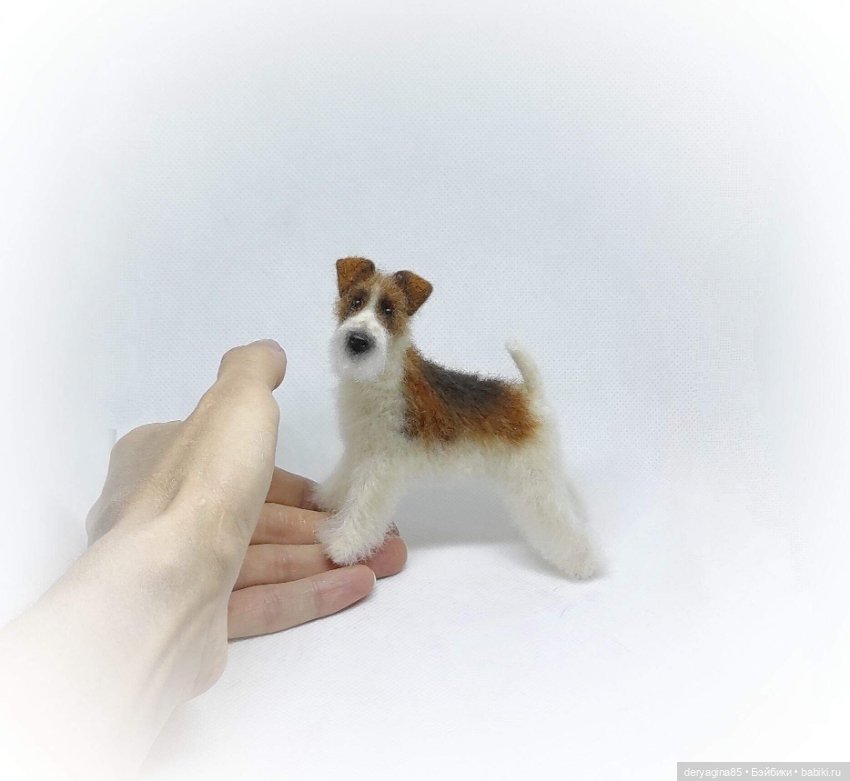 Фокстерьер — Валяные игрушки из шерсти: сухое валяние (фото 7)