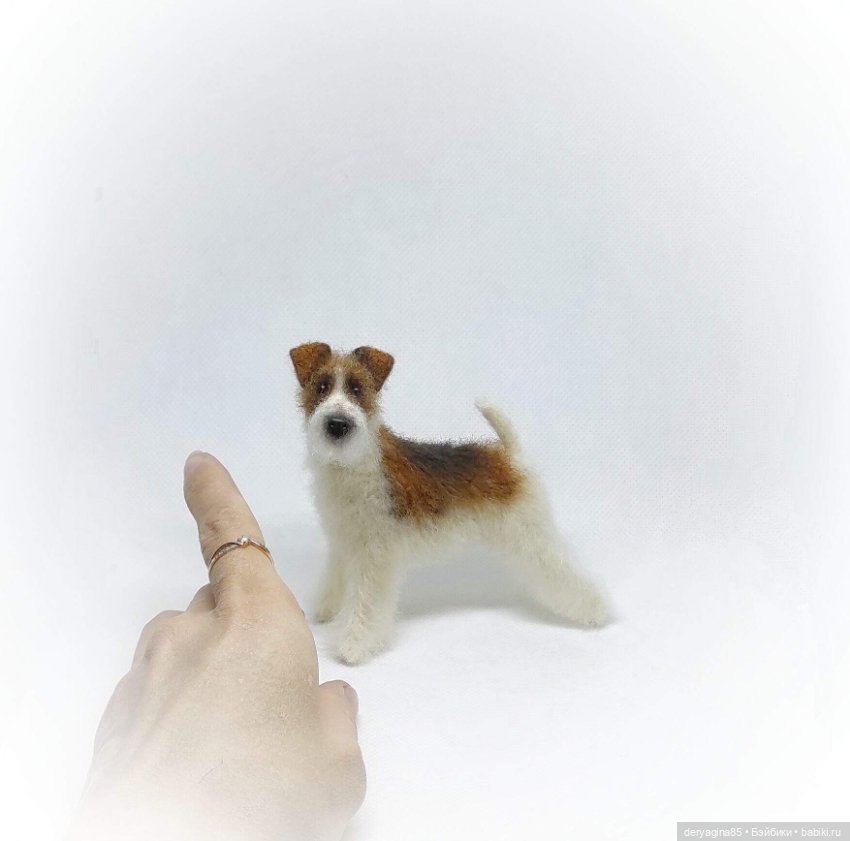 Фокстерьер — Валяные игрушки из шерсти: сухое валяние (фото 8)