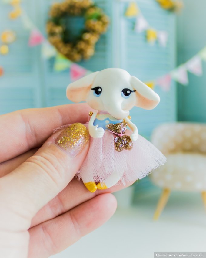 💛💛💛Слоненок Элаиза💛💛💛 — Лепка авторских игрушек и папье (фото 3)