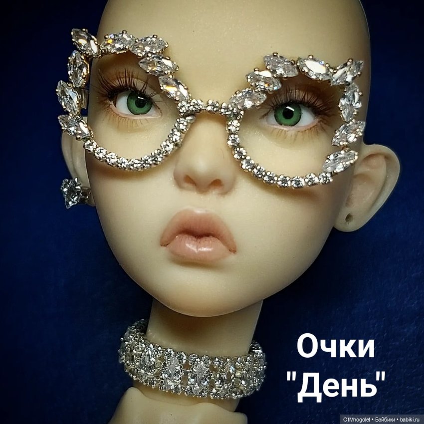 Очки с цирконием разных форм (фото 3)