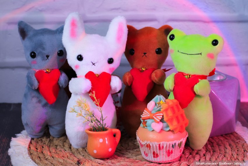 Милые зверята ко дню Святого Валентина