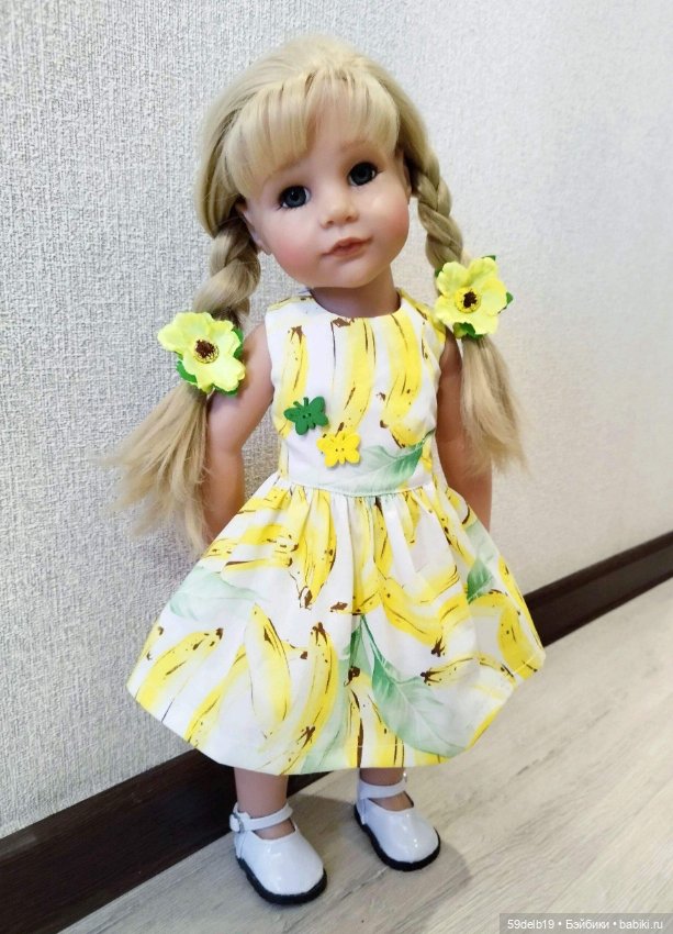Бананово-жёлтые платья для кукол ГОТЦ (фото 2)