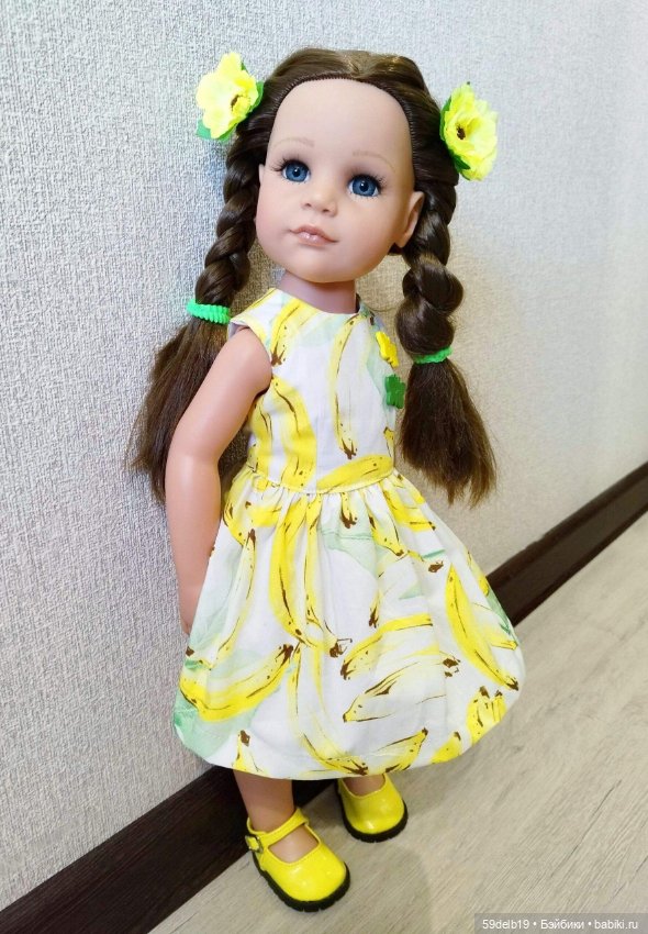 Бананово-жёлтые платья для кукол ГОТЦ (фото 8)