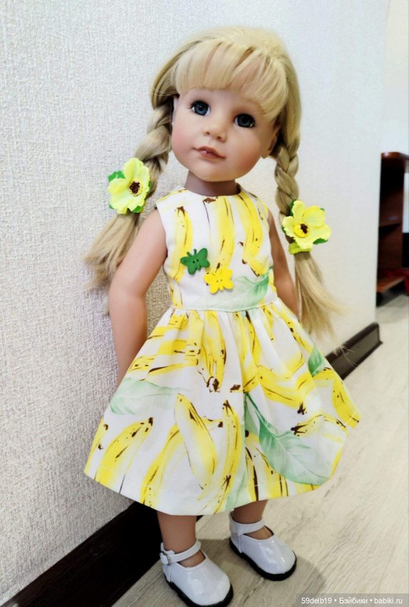 Бананово-жёлтые платья для кукол ГОТЦ (фото 4)