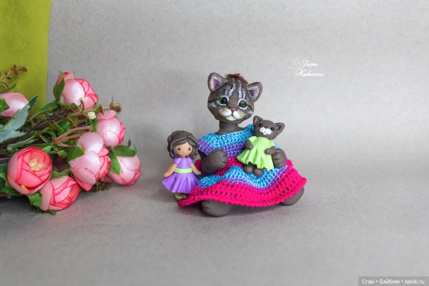 Подвижная кошечка — Лепка авторских игрушек и папье (фото 6)