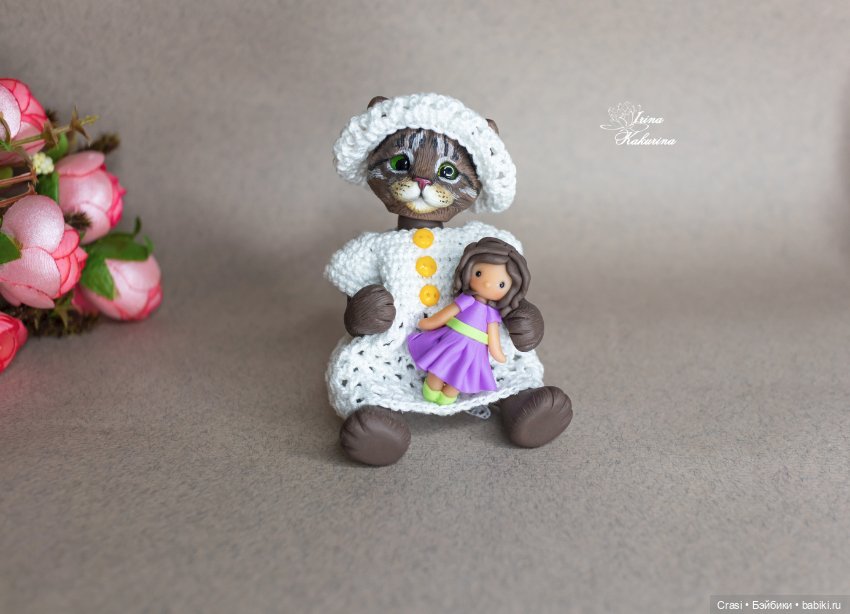 Подвижная кошечка — Лепка авторских игрушек и папье