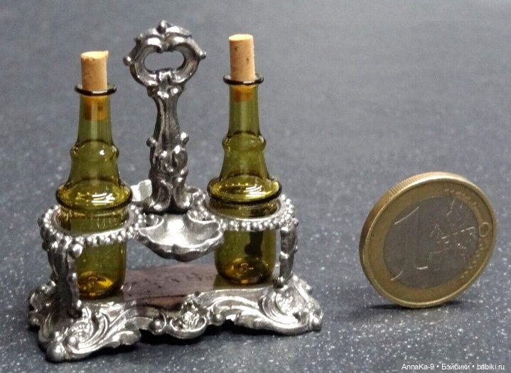 Антикварная кукольная посуда - Зелёное стекло