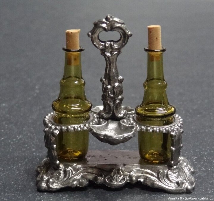 Антикварная кукольная посуда - Зелёное стекло