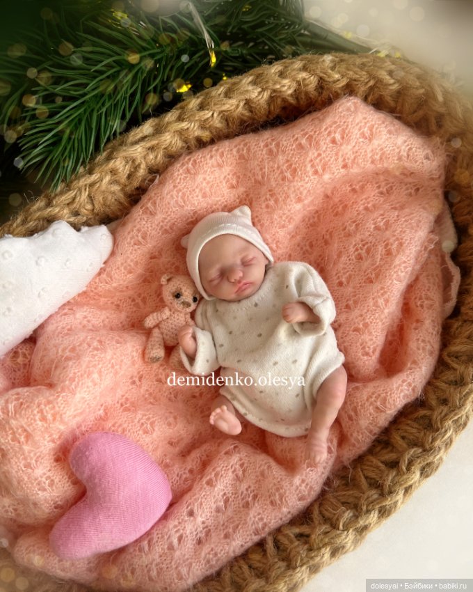 Миниреборн Оливия — Авторские миниатюрные куклы: лепка (фото 3)