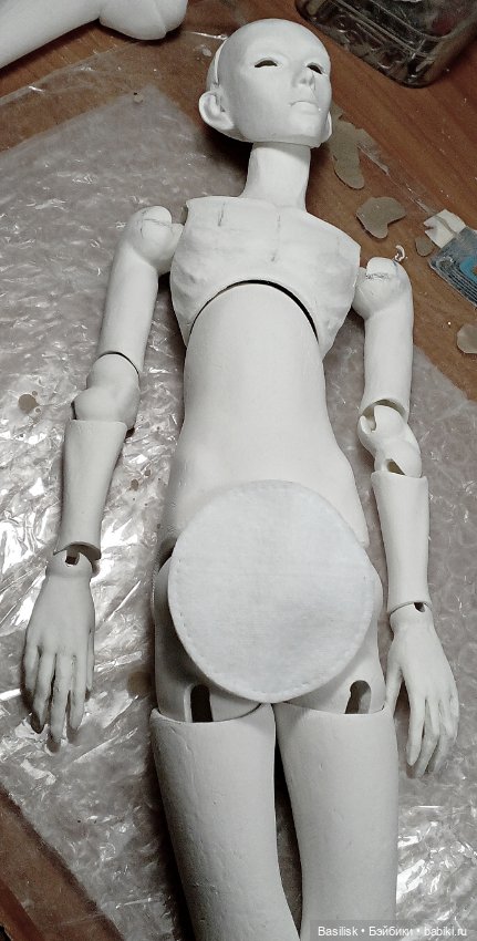 Кукла 08 процесс — Авторские шарнирные куклы своими руками: лепка (фото 5)