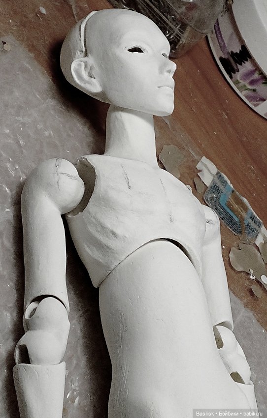 Кукла 08 процесс — Авторские шарнирные куклы своими руками: лепка (фото 3)