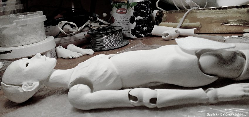 Кукла 08 процесс — Авторские шарнирные куклы своими руками: лепка (фото 4)