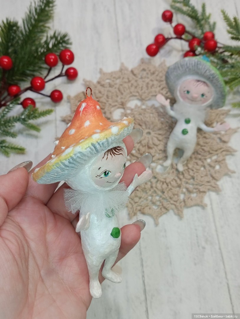 Грибочки — Лепка авторских игрушек и папье (фото 9)