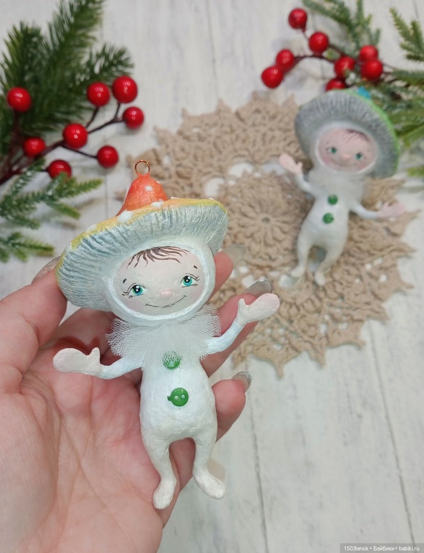 Грибочки — Лепка авторских игрушек и папье (фото 8)