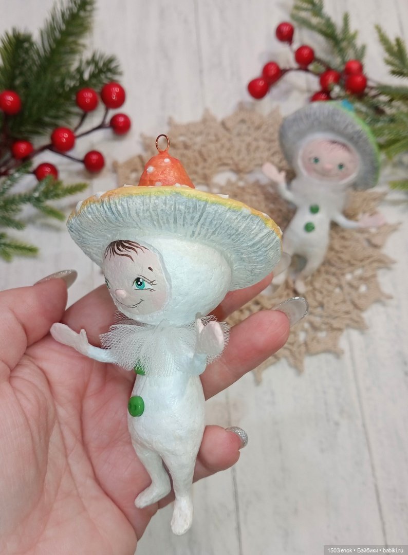 Грибочки — Лепка авторских игрушек и папье (фото 10)