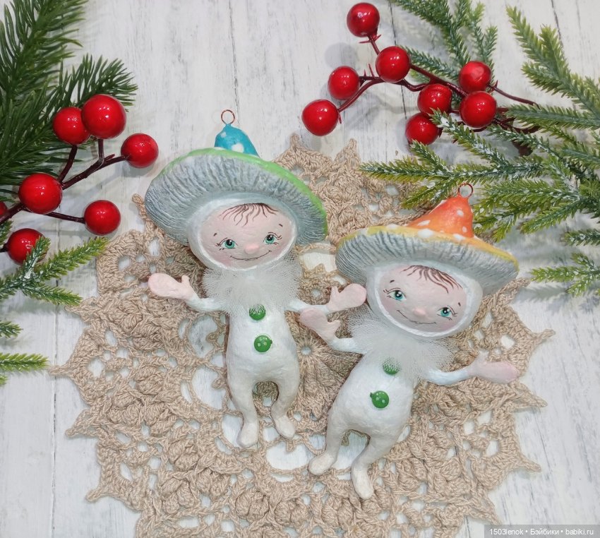 Грибочки — Лепка авторских игрушек и папье