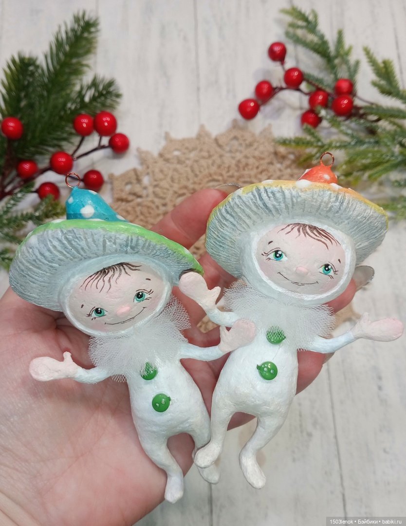 Грибочки — Лепка авторских игрушек и папье