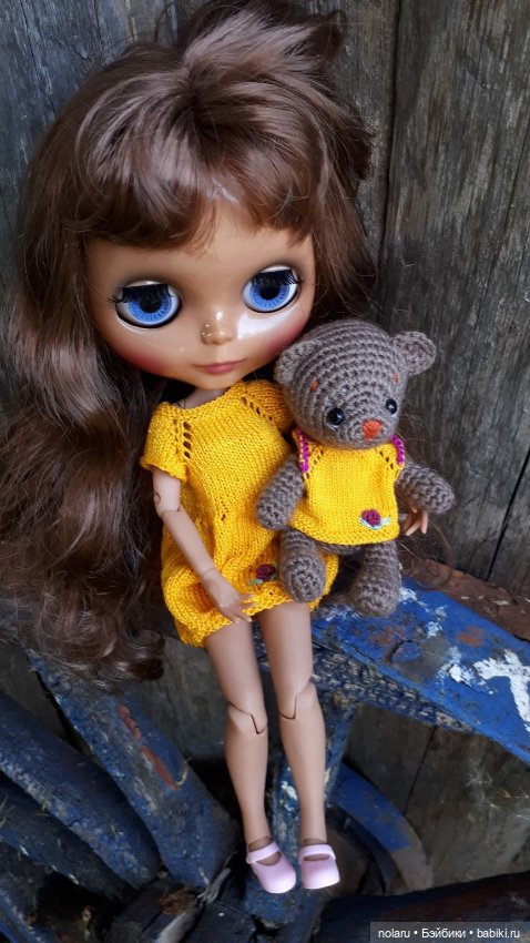 Туника для куклы блайз спицами (фото 2)