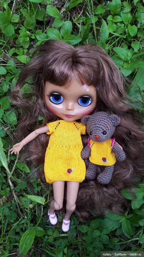 Туника для куклы блайз спицами