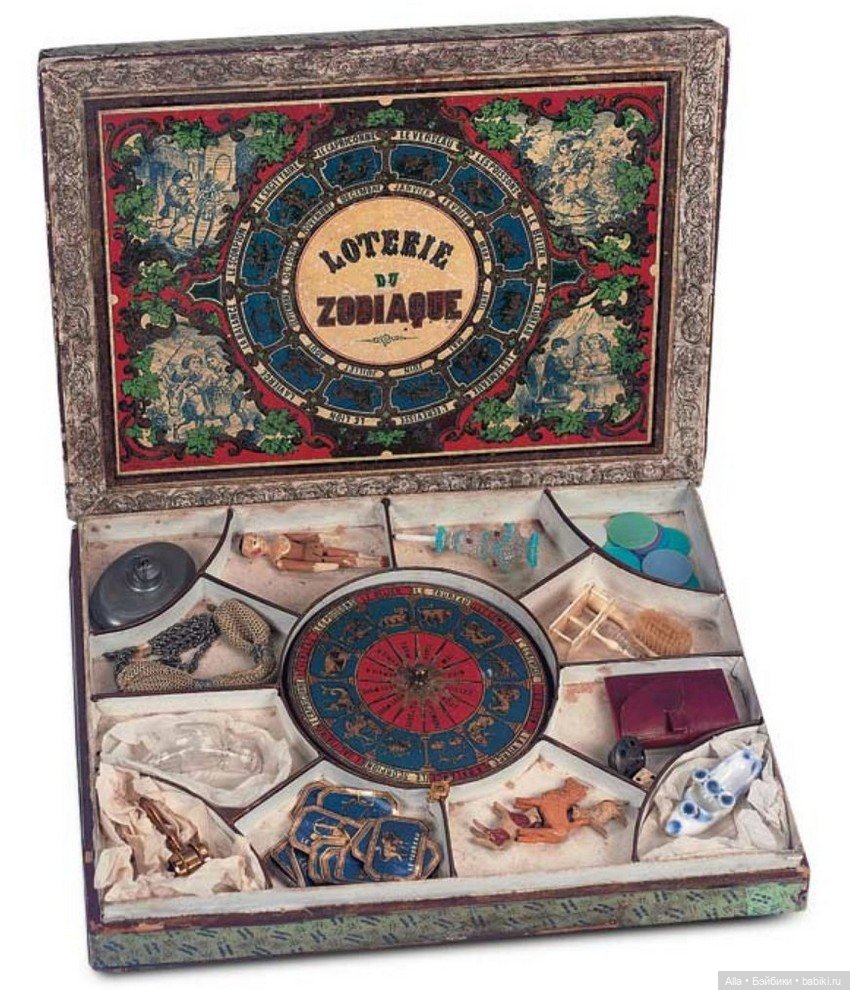 Детские лотереи XIX века — Антикварные игрушки и домики: елочные украшения (фото 4)