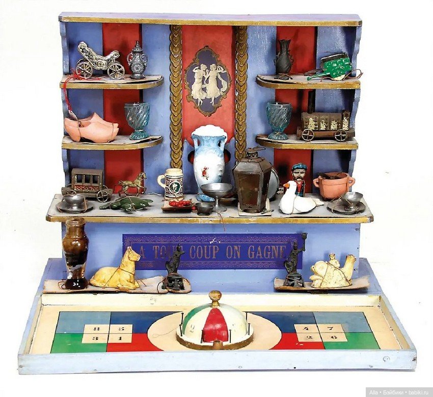 Детские лотереи XIX века — Антикварные игрушки и домики: елочные украшения (фото 3)