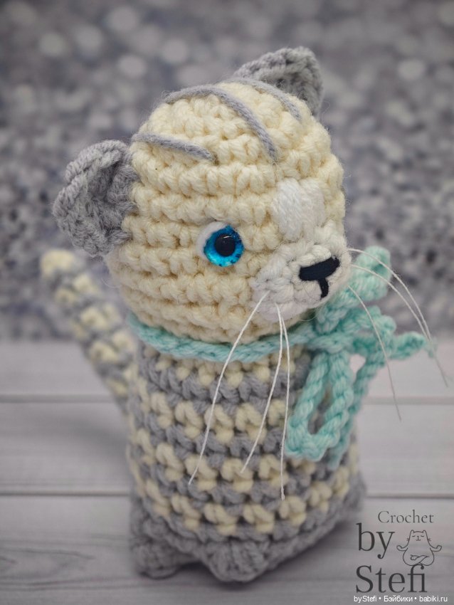 Новый котейка — Вязаные игрушки и амигуруми: крючком (фото 9)