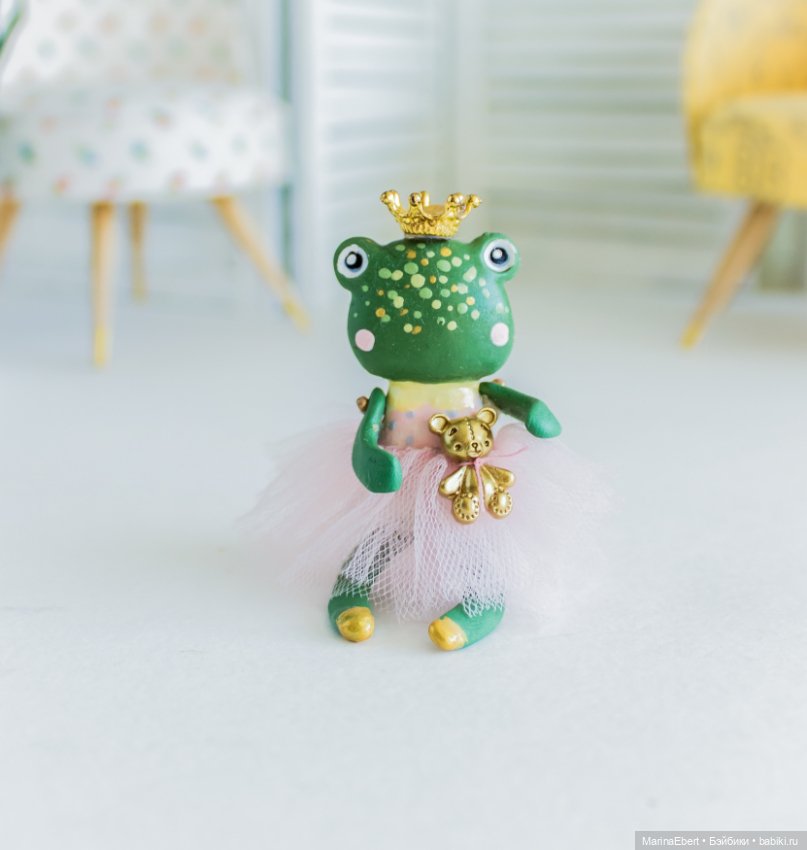 🔸🔸🔸Лягушечка Эмбер🔸🔸🔸 — Лепка авторских игрушек и папье (фото 2)