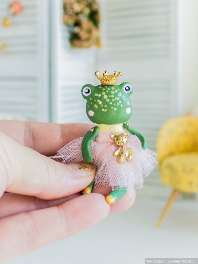 🔸🔸🔸Лягушечка Эмбер🔸🔸🔸 — Лепка авторских игрушек и папье (фото 4)