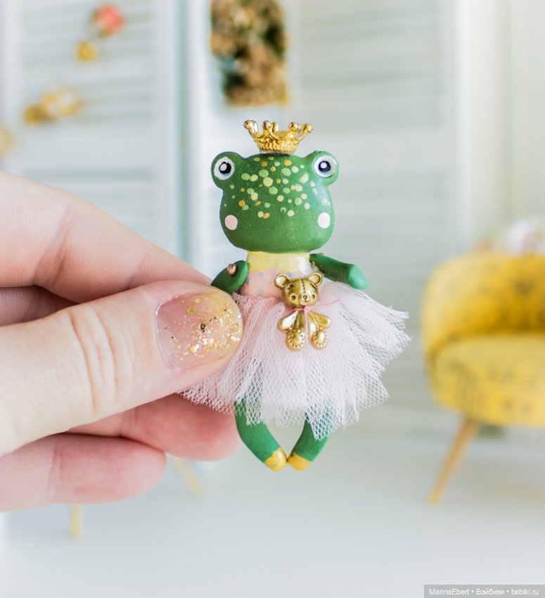 🔸🔸🔸Лягушечка Эмбер🔸🔸🔸 — Лепка авторских игрушек и папье (фото 7)