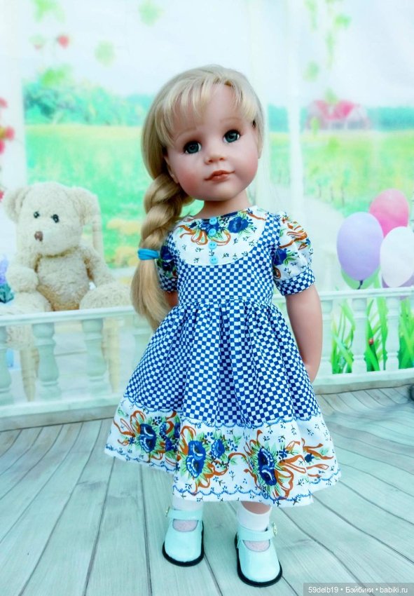 Бесплатная выкройка рукава "фонарик" для кукол ГОТЦ 48-50 см (фото 3)