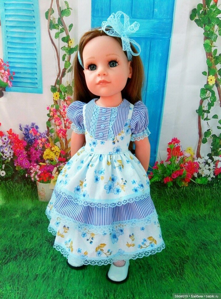 Бесплатная выкройка рукава "фонарик" для кукол ГОТЦ 48-50 см (фото 9)