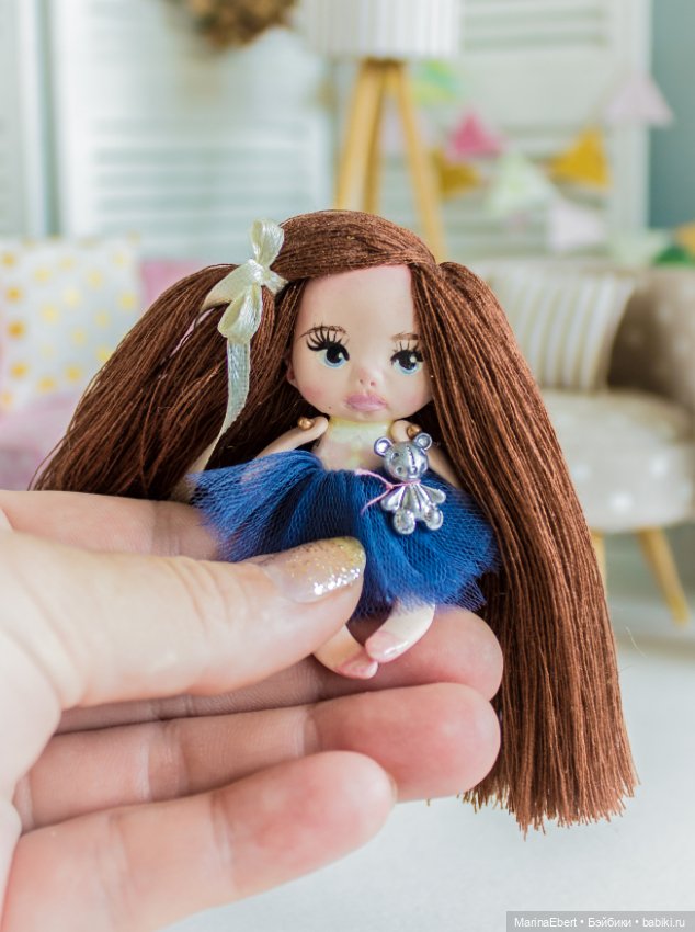 ⭐⭐⭐Кукла - брошь Лили⭐⭐⭐ — Авторские миниатюрные куклы: лепка (фото 2)
