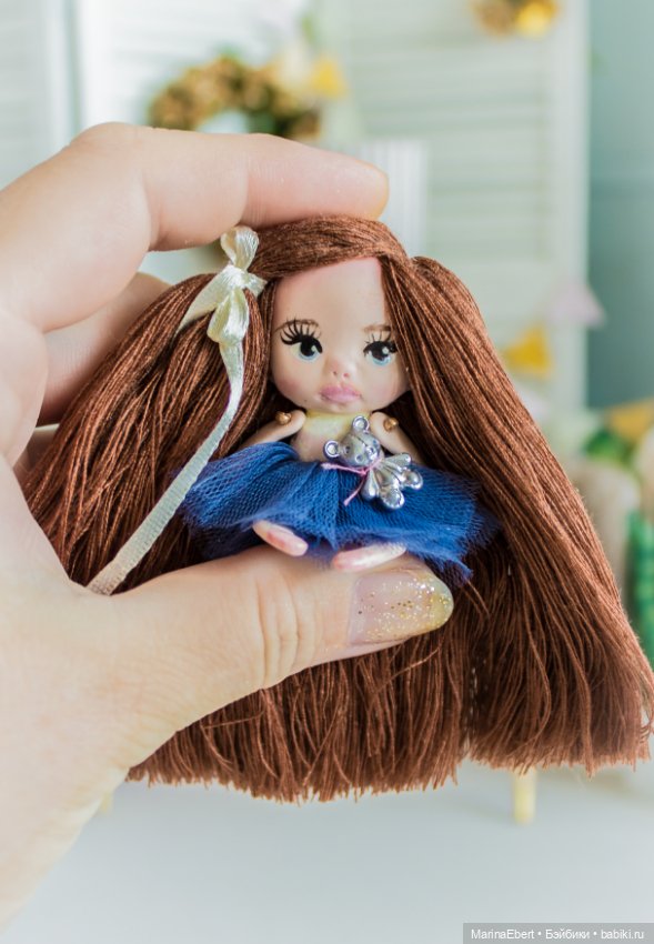 ⭐⭐⭐Кукла - брошь Лили⭐⭐⭐ — Авторские миниатюрные куклы: лепка (фото 7)