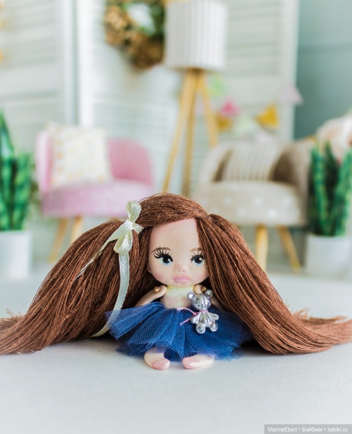⭐⭐⭐Кукла - брошь Лили⭐⭐⭐ — Авторские миниатюрные куклы: лепка (фото 4)