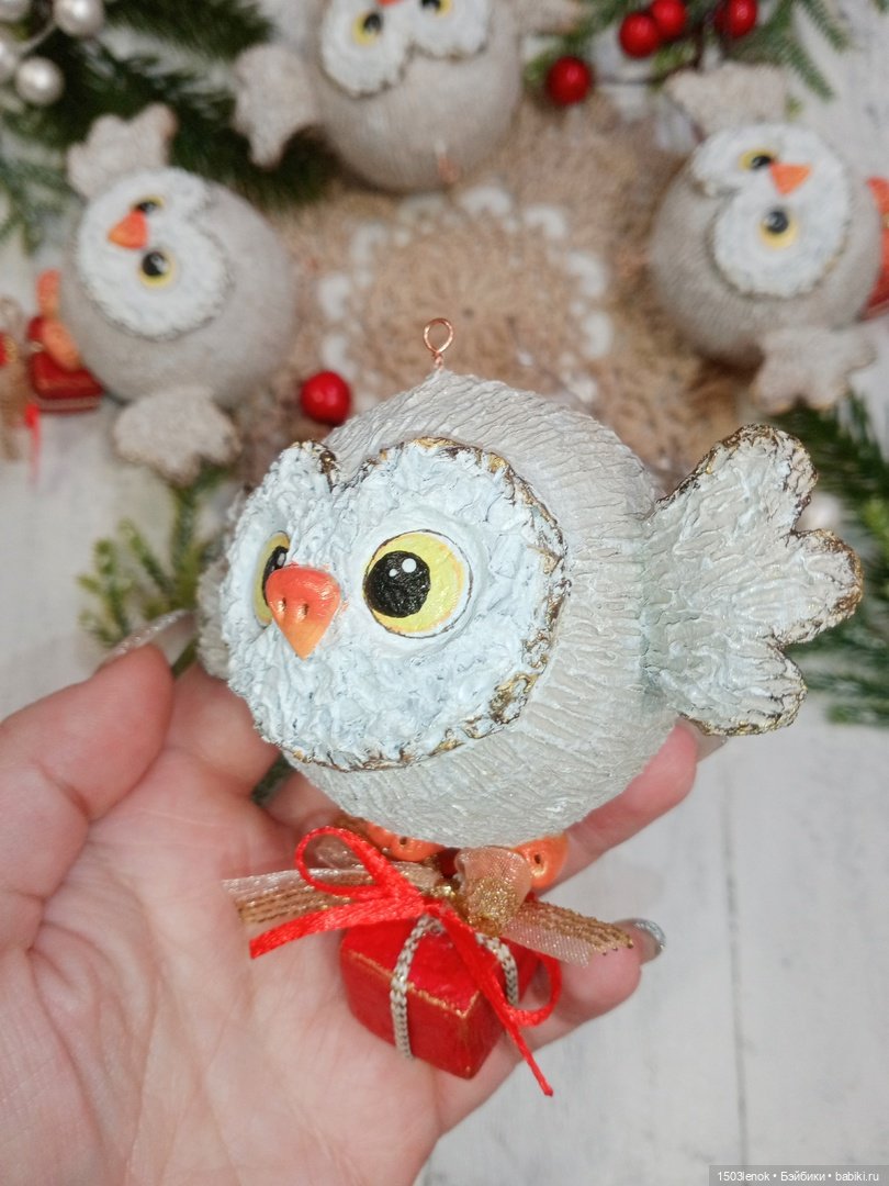 Совушки — Лепка авторских игрушек и папье (фото 6)