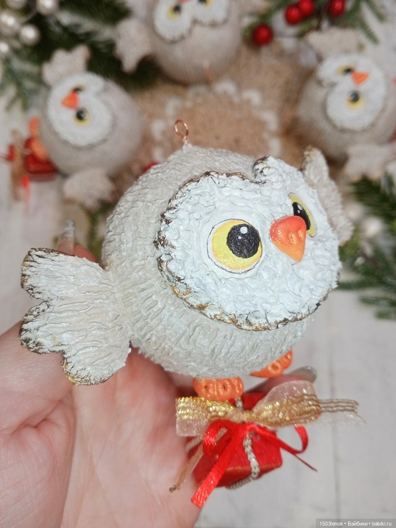 Совушки — Лепка авторских игрушек и папье (фото 5)